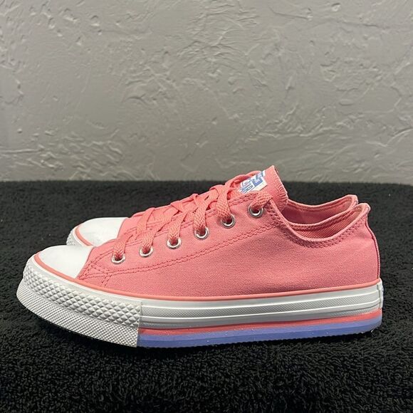 🔥🔥 CONVERSE All-Star EVA LIFT Low Sneakers Pink/Purple Women Sz 6.5 - PERFECT - Picture 5 of 13